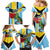 Personalized Saint Lucia Family Matching Mermaid Dress and Hawaiian Shirt Jacquot Parrot Rosie Floral