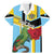 Personalized Saint Lucia Family Matching Mermaid Dress and Hawaiian Shirt Jacquot Parrot Rosie Floral