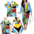 Personalized Saint Lucia Family Matching Off The Shoulder Long Sleeve Dress and Hawaiian Shirt Jacquot Parrot Rosie Floral