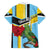 Personalized Saint Lucia Family Matching Off The Shoulder Long Sleeve Dress and Hawaiian Shirt Jacquot Parrot Rosie Floral