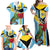 Personalized Saint Lucia Family Matching Off Shoulder Maxi Dress and Hawaiian Shirt Jacquot Parrot Rosie Floral