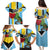 Personalized Saint Lucia Family Matching Puletasi and Hawaiian Shirt Jacquot Parrot Rosie Floral