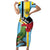 Personalized Saint Lucia Family Matching Short Sleeve Bodycon Dress and Hawaiian Shirt Jacquot Parrot Rosie Floral