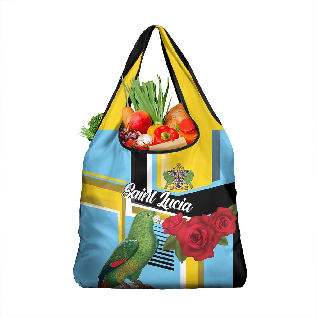 Saint Lucia Grocery Bag Jacquot Parrot Rosie Floral