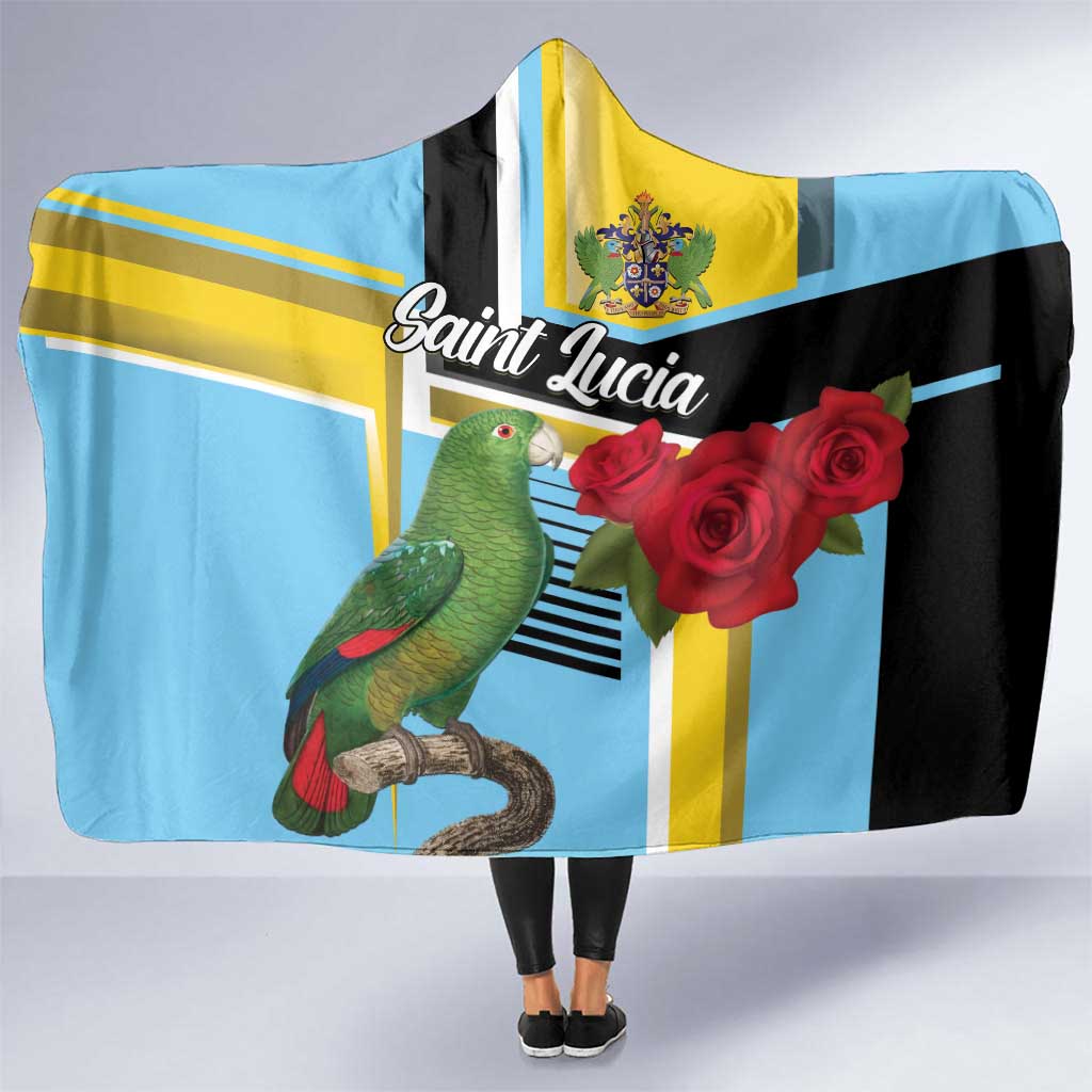 Saint Lucia Hooded Blanket Jacquot Parrot Rosie Floral