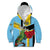 Personalized Saint Lucia Kid Hoodie Jacquot Parrot Rosie Floral