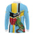 Personalized Saint Lucia Long Sleeve Polo Shirt Jacquot Parrot Rosie Floral