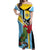 Personalized Saint Lucia Off Shoulder Maxi Dress Jacquot Parrot Rosie Floral