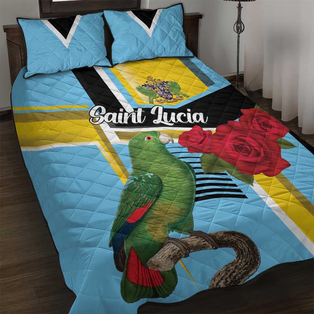 Saint Lucia Quilt Bed Set Jacquot Parrot Rosie Floral - Wonder Print Shop