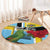 Saint Lucia Round Carpet Jacquot Parrot Rosie Floral - Wonder Print Shop