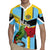 Personalized Saint Lucia Rugby Jersey Jacquot Parrot Rosie Floral - Wonder Print Shop