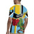 Personalized Saint Lucia Rugby Jersey Jacquot Parrot Rosie Floral - Wonder Print Shop