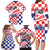 Croatia National Day 2024 Family Matching Long Sleeve Bodycon Dress and Hawaiian Shirt Hrvatska Dan drzavnosti