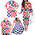 Croatia National Day 2024 Family Matching Off The Shoulder Long Sleeve Dress and Hawaiian Shirt Hrvatska Dan drzavnosti