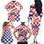 Croatia National Day 2024 Family Matching Off The Shoulder Long Sleeve Dress and Hawaiian Shirt Hrvatska Dan drzavnosti