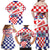 Croatia National Day 2024 Family Matching Off Shoulder Maxi Dress and Hawaiian Shirt Hrvatska Dan drzavnosti