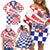 Croatia National Day 2024 Family Matching Off Shoulder Short Dress and Hawaiian Shirt Hrvatska Dan drzavnosti