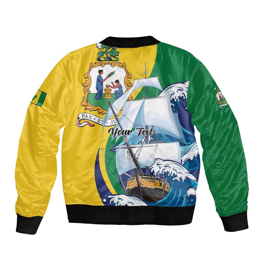 Personalized Saint Vincent and the Grenadines Sailing Bomber Jacket Caribbean Sailing