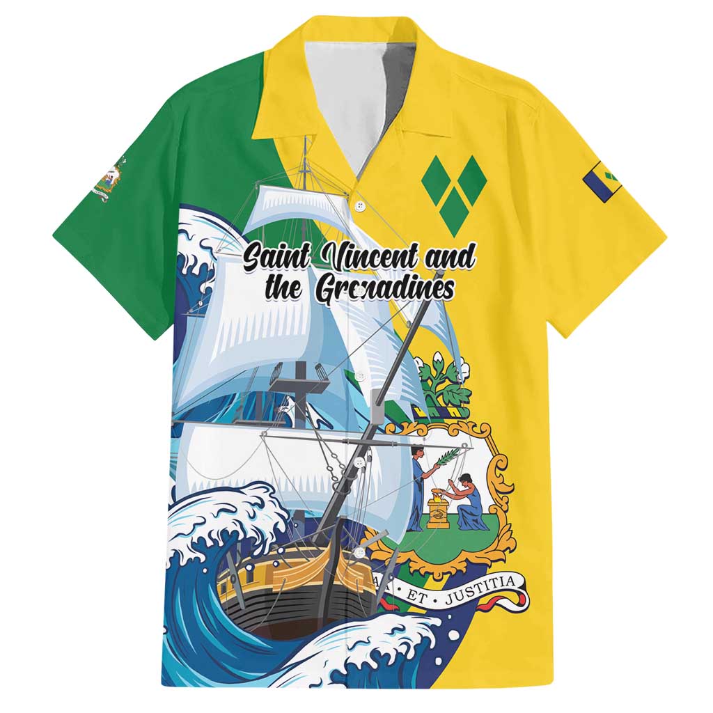 Personalized Saint Vincent and the Grenadines Sailing Hawaiian Shirt Caribbean Sailing