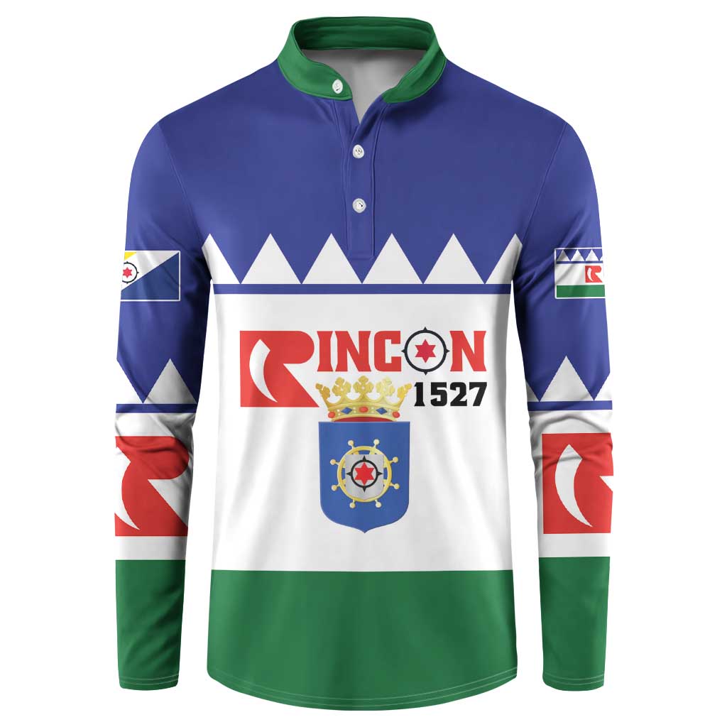 Personalised Bonaire Rincon Button Sweatshirt Flag Stylized