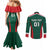 Personalized Mexico 2024 Football Couples Matching Mermaid Dress and Long Sleeve Button Shirt El Tri Go Champion