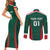 Personalized Mexico 2024 Football Couples Matching Short Sleeve Bodycon Dress and Long Sleeve Button Shirt El Tri Go Champion