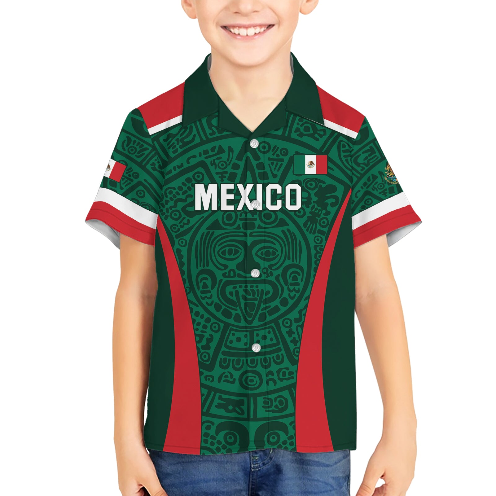 Personalized Mexico 2024 Football Kid Hawaiian Shirt El Tri Go Champion