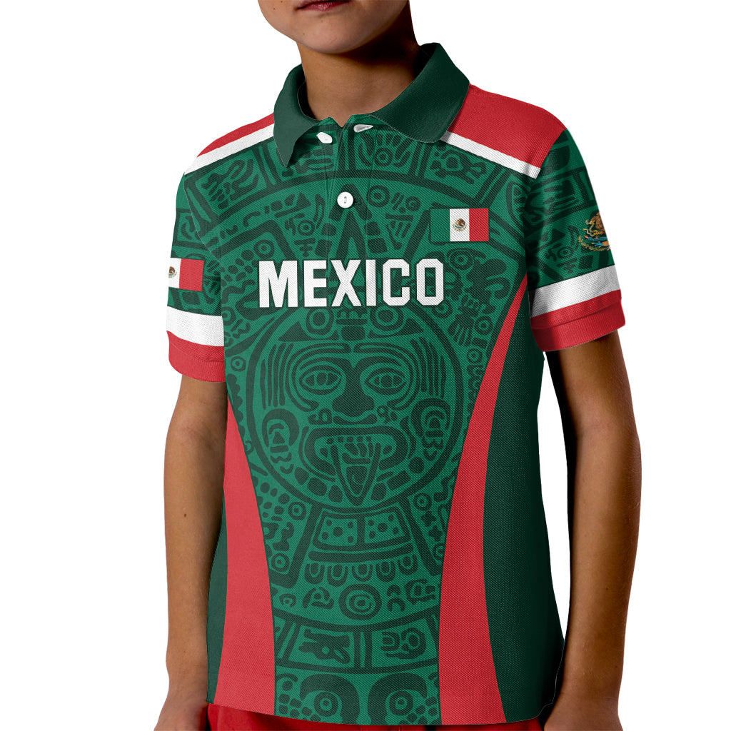 Personalized Mexico 2024 Football Kid Polo Shirt El Tri Go Champion