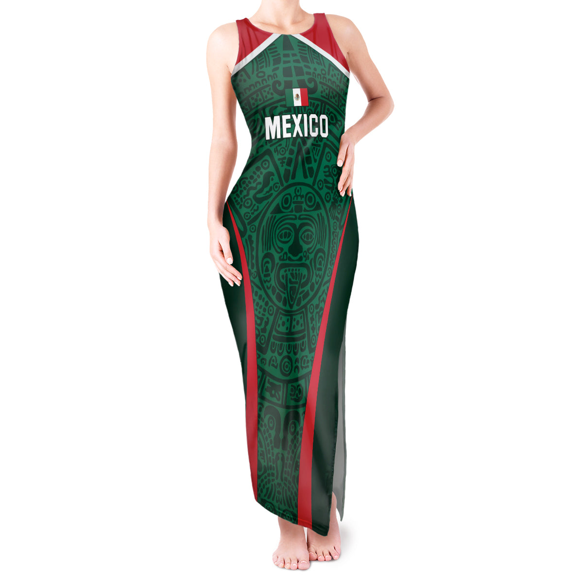 Personalized Mexico 2024 Football Tank Maxi Dress El Tri Go Champion