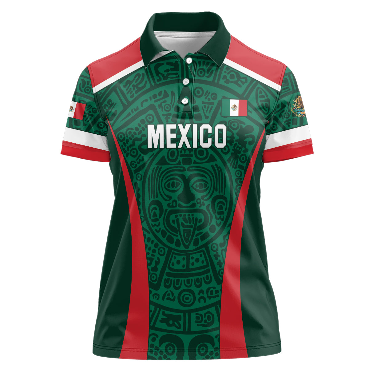 Personalized Mexico 2024 Football Women Polo Shirt El Tri Go Champion