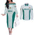 Personalized Mexico 2024 Football Couples Matching Off The Shoulder Long Sleeve Dress and Long Sleeve Button Shirt El Tri Special Version