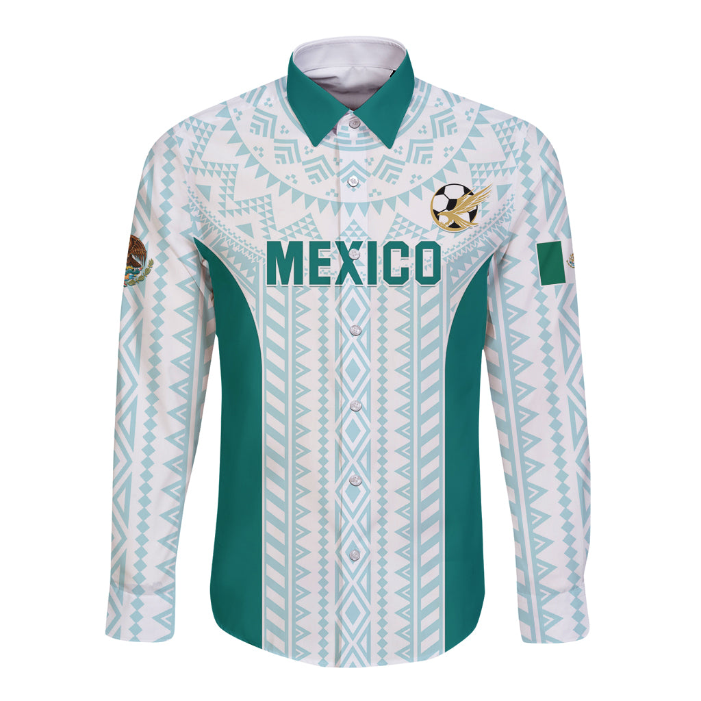 Personalized Mexico 2024 Football Long Sleeve Button Shirt El Tri Special Version