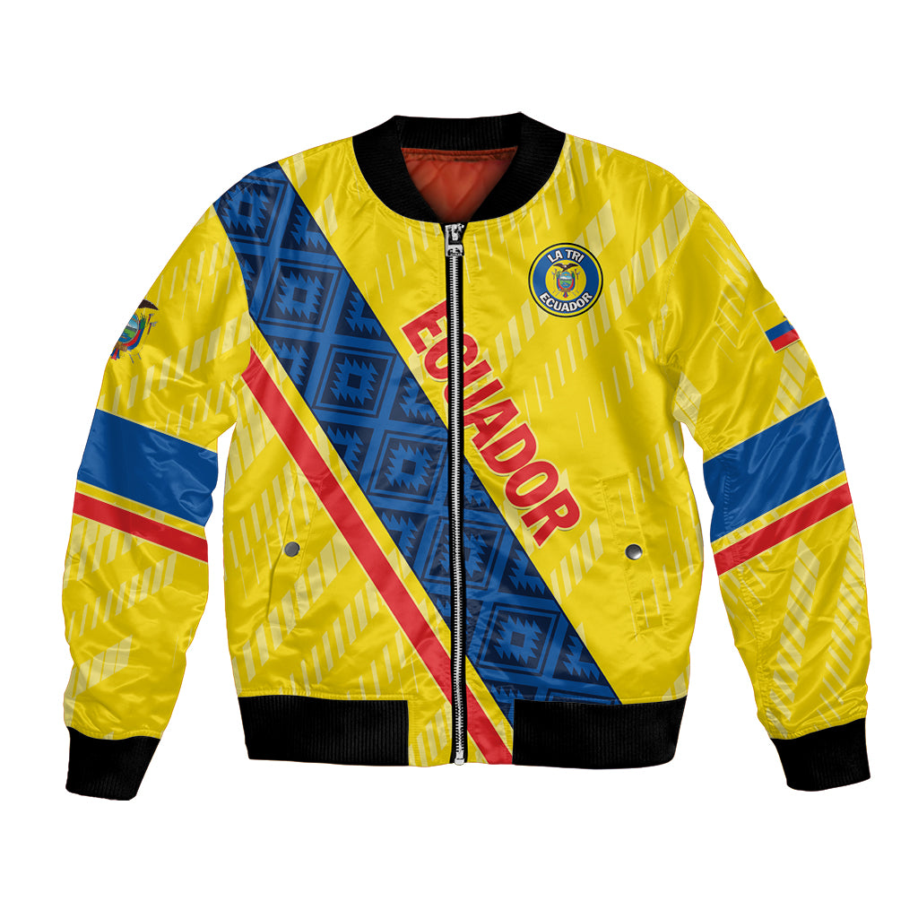 Personalized Ecuador 2024 Football Bomber Jacket Come On La Tri - Wonder Print Shop