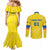 Personalized Ecuador 2024 Football Couples Matching Mermaid Dress and Long Sleeve Button Shirt Come On La Tri