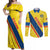 Personalized Ecuador 2024 Football Couples Matching Off Shoulder Maxi Dress and Long Sleeve Button Shirt Come On La Tri - Wonder Print Shop