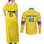 Personalized Ecuador 2024 Football Couples Matching Off Shoulder Maxi Dress and Long Sleeve Button Shirt Come On La Tri - Wonder Print Shop