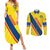 Personalized Ecuador 2024 Football Couples Matching Summer Maxi Dress and Long Sleeve Button Shirt Come On La Tri - Wonder Print Shop