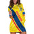 Personalized Ecuador 2024 Football Hoodie Dress Come On La Tri - Wonder Print Shop