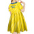 Personalized Ecuador 2024 Football Kid Short Sleeve Dress Come On La Tri - Wonder Print Shop