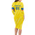 Personalized Ecuador 2024 Football Long Sleeve Bodycon Dress Come On La Tri - Wonder Print Shop