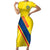 Personalized Ecuador 2024 Football Short Sleeve Bodycon Dress Come On La Tri - Wonder Print Shop