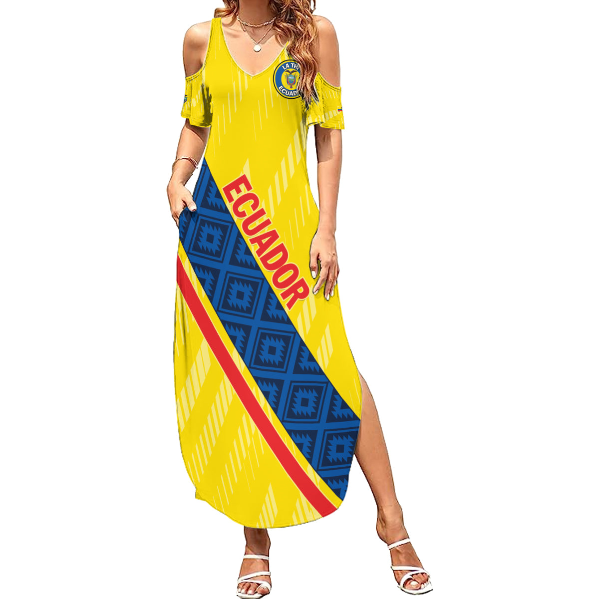 Personalized Ecuador 2024 Football Summer Maxi Dress Come On La Tri - Wonder Print Shop