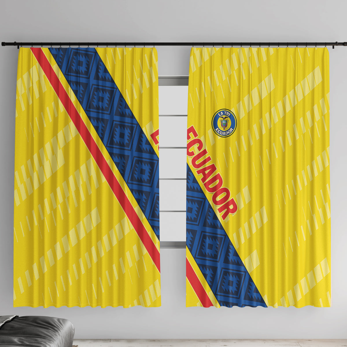 Ecuador 2024 Football Window Curtain Come On La Tri - Wonder Print Shop