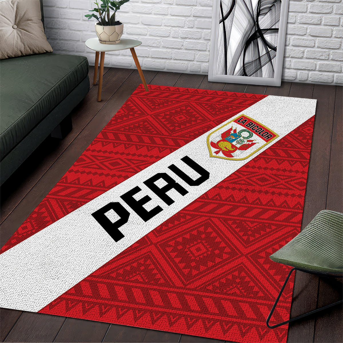 Peru 2024 Football Area Rug Come On La Bicolor - Wonder Print Shop