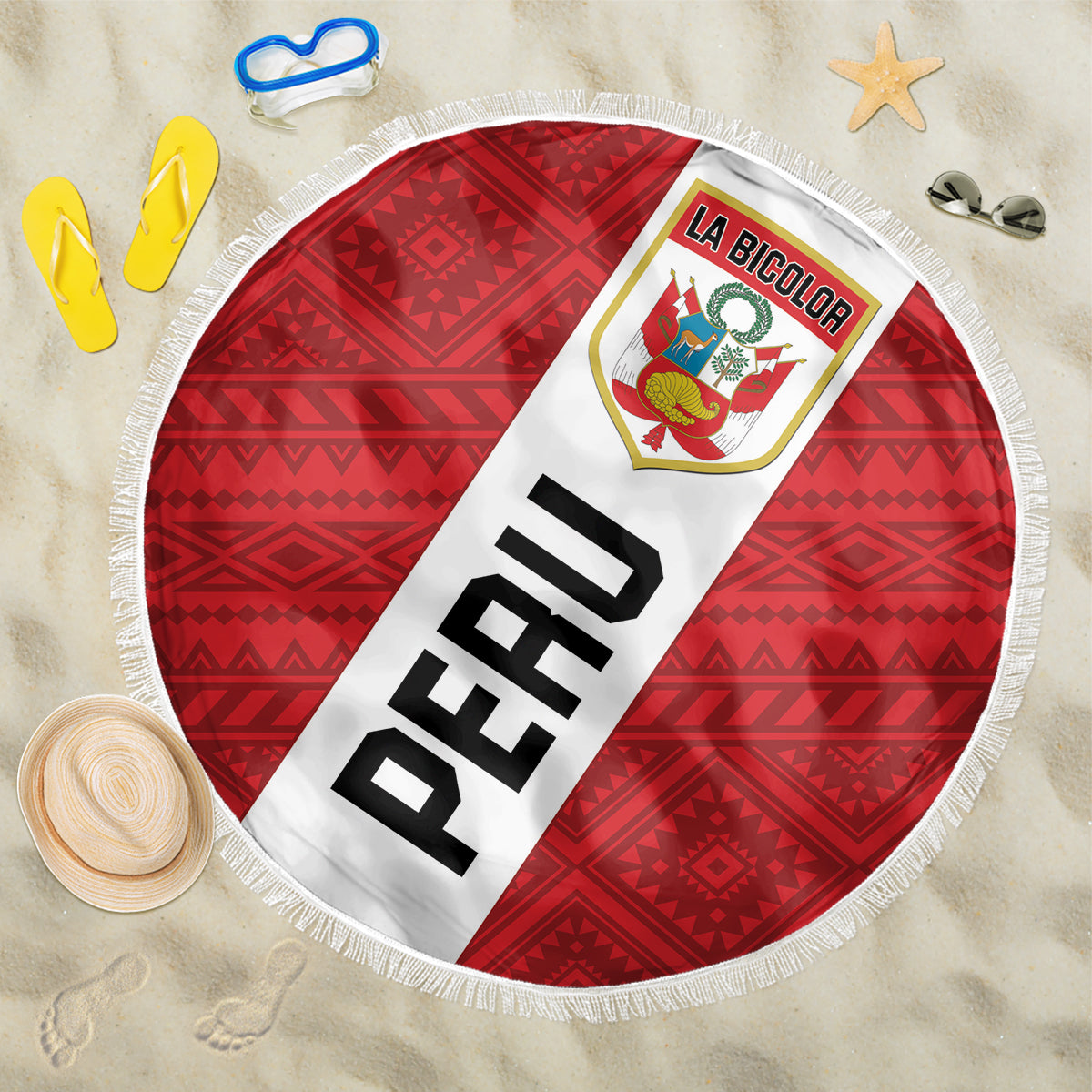 Peru 2024 Football Beach Blanket Come On La Bicolor - Wonder Print Shop