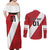 Personalized Peru 2024 Football Couples Matching Off Shoulder Maxi Dress and Long Sleeve Button Shirt Come On La Bicolor - Wonder Print Shop