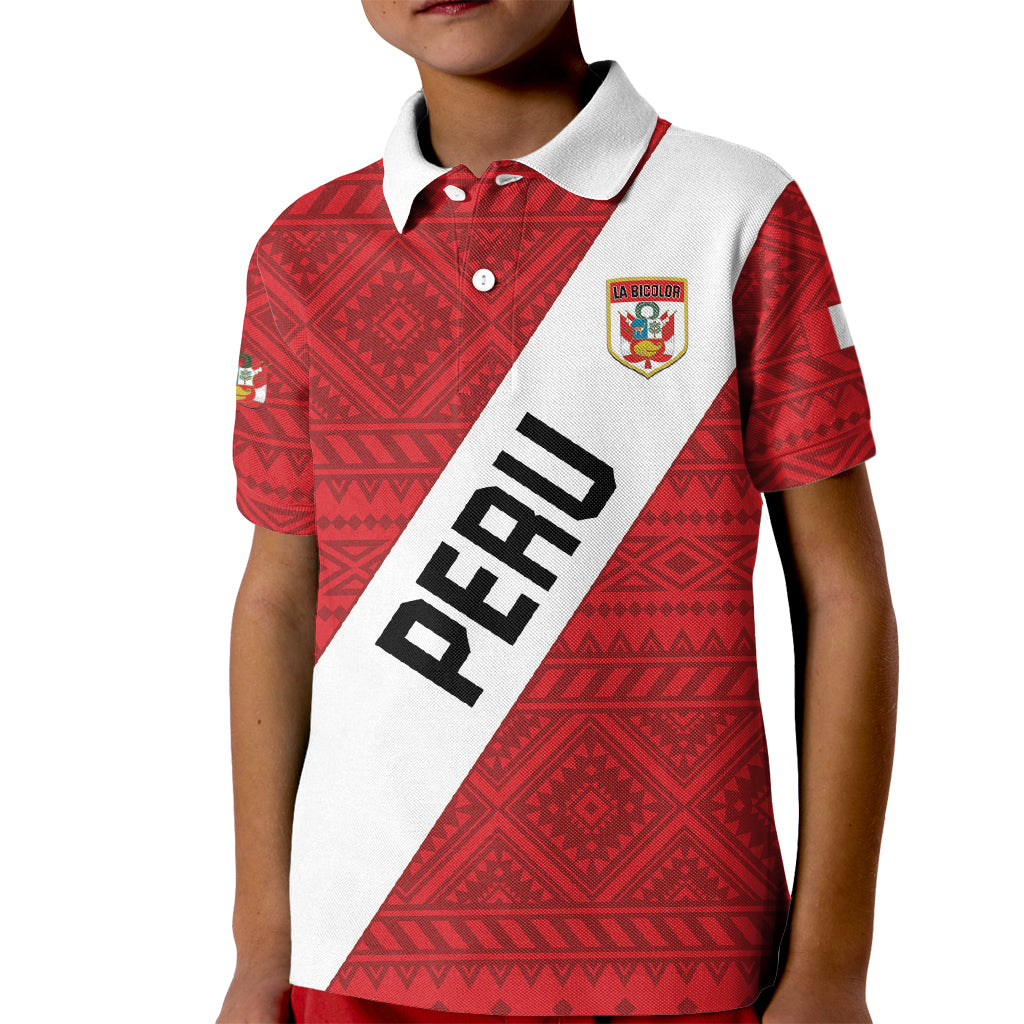 Personalized Peru 2024 Football Kid Polo Shirt Come On La Bicolor - Wonder Print Shop