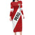 Personalized Peru 2024 Football Long Sleeve Bodycon Dress Come On La Bicolor - Wonder Print Shop