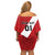 Personalized Peru 2024 Football Off Shoulder Short Dress Come On La Bicolor - Wonder Print Shop