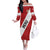 Personalized Peru 2024 Football Off The Shoulder Long Sleeve Dress Come On La Bicolor - Wonder Print Shop